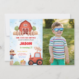 グリーンファーム誕生日パーティーの写真 招待状