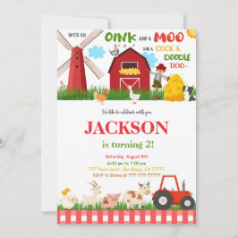 グリーンファーム誕生日パーティー 招待状