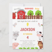 グリーンファーム誕生日招待状 招待状 (正面)