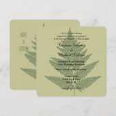 グリーンファーンウェディング 招待状 (正面/裏面)