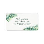 グリーンファーンウォーターカラー住所 シール (正面)