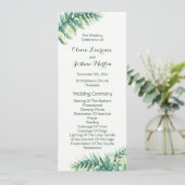 グリーンファーンウォーターカラー結婚式 プログラム (スタンド正面)