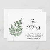 グリーンファーンニューアドレスシンプルボタニカルムービング 案内ポストカード (正面/裏面)