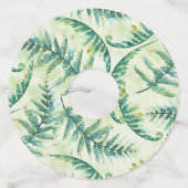 グリーンファーンパーソナライズされたブライダルシャワー ワイングラスタグ (裏面)