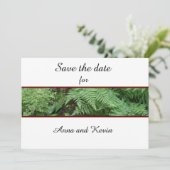 グリーンファーンフラット日付カードを保存 セーブザデート (スタンド正面)