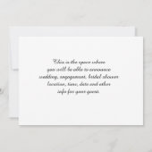 グリーンファーンフラット日付カードを保存 セーブザデート (裏面)