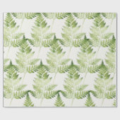 グリーンファーンボタニカルイラストレーション ラッピングペーパー (フラット)
