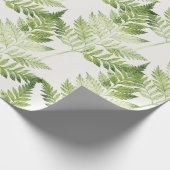 グリーンファーンボタニカルイラストレーション ラッピングペーパー (角)