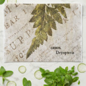 グリーンファーンボタニカルシダ熱帯テンプレート キッチンタオル (折り畳み)