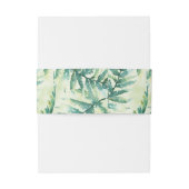 グリーンファーンモノグラムウォーターカラーベリーバンド 招待状ベリーバンド (裏面例)