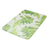 グリーンファーン葉ズボタモダンニカルウォーター色 バスマット (アングル)