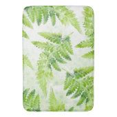 グリーンファーン葉ズボタモダンニカルウォーター色 バスマット (正面縦)