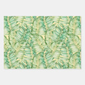 グリーンファーン葉ズ ラッピングペーパーシート (正面)