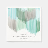グリーンフィエスタモダンフリンジバチェロレッテパーティ スタンダードカクテルナプキン (正面)