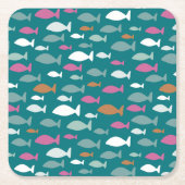 グリーンフィッシュショール スクエアペーパーコースター (正面)