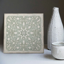 グリーンフィリグリーバックスプラッシュバスフィアレスプロ タイル