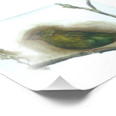 グリーンフィンチガーデン鳥の水色プリント フォトプリント            (角)