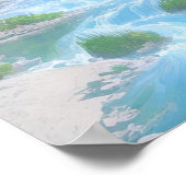 グリーンフィールドで流れる川 ポスター (角)