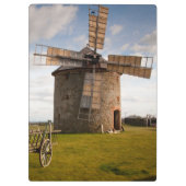 グリーンフィールドとホワイトクラウドとブルースカイの風車 クリップボード (裏面)