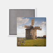 グリーンフィールドとホワイトクラウドとブルースカイの風車 マグネット (正面/裏面)