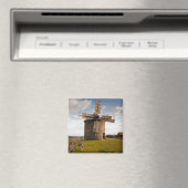 グリーンフィールドとホワイトクラウドとブルースカイの風車 マグネット (インサイチュ (食洗機))