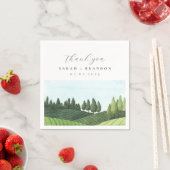 グリーンフィールドのナプキン結婚付きブルースカイ スタンダードカクテルナプキン (インサイチュ)