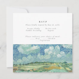 グリーンフィールドのRVSPカー結婚ド付きブルースカイ カード