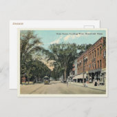 グリーンフィールドマサチューセッツ通りヴィンテージ ポストカード (正面/裏面)