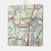 グリーンフィールドMAヴィンテージマップ セラミックオーナメント (左)