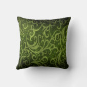 グリーンフェイクエンボススワールレザー クッション (裏面)