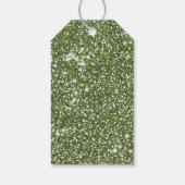グリーンフェイクグリッターテクスチャーの外観 – ありがとう ギフトタグ (裏面)