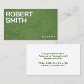 グリーンフェイクレザー 名刺 (正面/裏面)