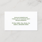 グリーンフェイクレザー 名刺 (裏面)