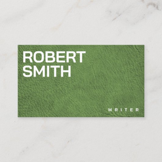 グリーンフェイクレザー 名刺 (正面)