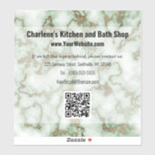 グリーンフェイク金ゴールド大理石 シール (シート)