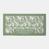 グリーンフェイク金ゴールド大理石 – Office デスクマット (正面)