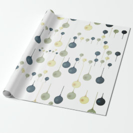 グリーンフェスティバルつるオーナメントモダン ラッピングペーパー