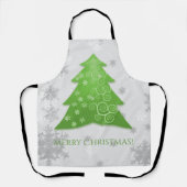 グリーンフェスティバルクリスマスツリーオールオーバープリントエプロン エプロン (正面)