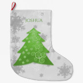 グリーンフェスティバルクリスマスツリーストッキング ラージクリスマスストッキング (正面)