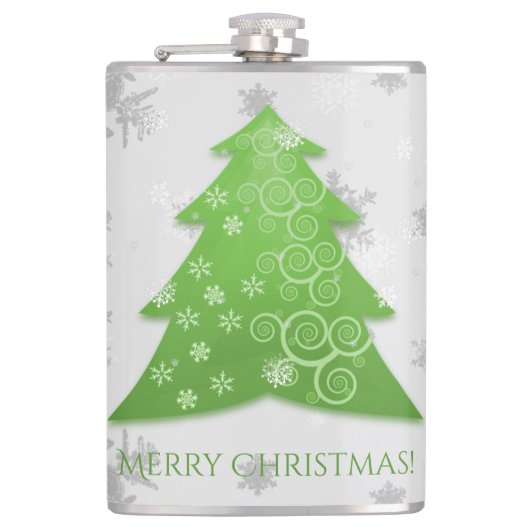グリーンフェスティバルクリスマスツリーフラスコ フラスク (正面)