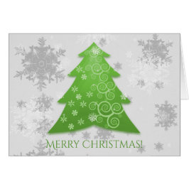 グリーンフェスティバルクリスマスツリーホリデーグリーティングカード