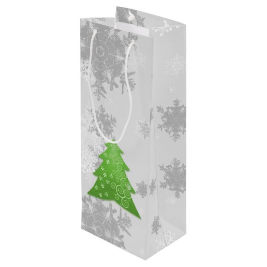 グリーンフェスティバルクリスマスツリーワイン抱き枕 ワインギフトバッグ (裏面アングル)
