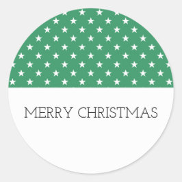 グリーンフェスティバルスターズホリデーステッカー ラウンドシール