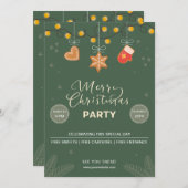 グリーンフェスティバルメリークリスマスパーティの招待状 招待状 (正面/裏面)