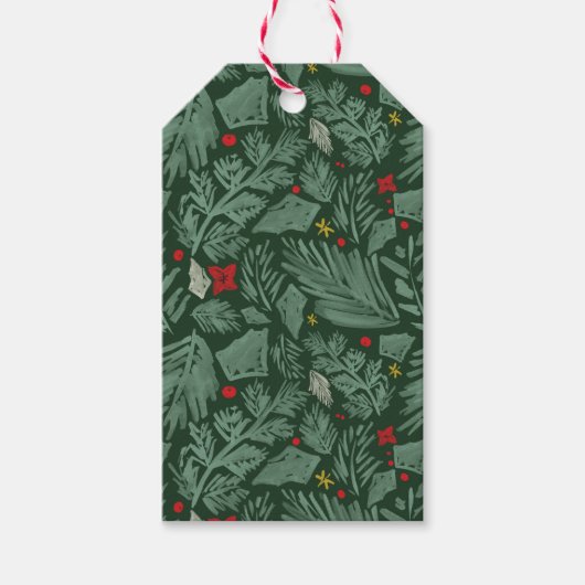 グリーンフェスティバル植物性クリスマスギフトタグ ギフトタグ (正面)
