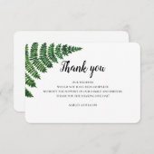 グリーンフェルンありがとう。夏の花のウェディングノート サンキューカード (正面/裏面)