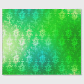 グリーンフォイルアラビアンボリウッド ラッピングペーパー (フラット)