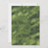 グリーンフォイルスクリプト雪フォトクリスマスカード シーズンカード (裏面)