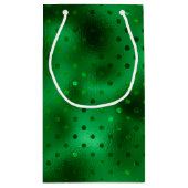 グリーンフォイル水玉模様 スモールペーパーバッグ (裏面)