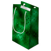 グリーンフォイル水玉模様 スモールペーパーバッグ (裏面アングル)